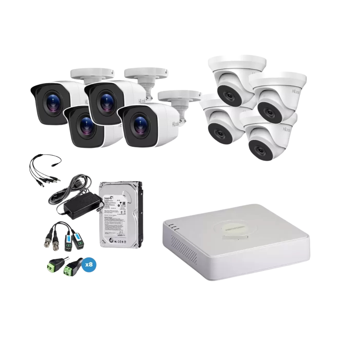 Kit de Seguridad CCTV Hilook 8 Cámaras HD 1080p 