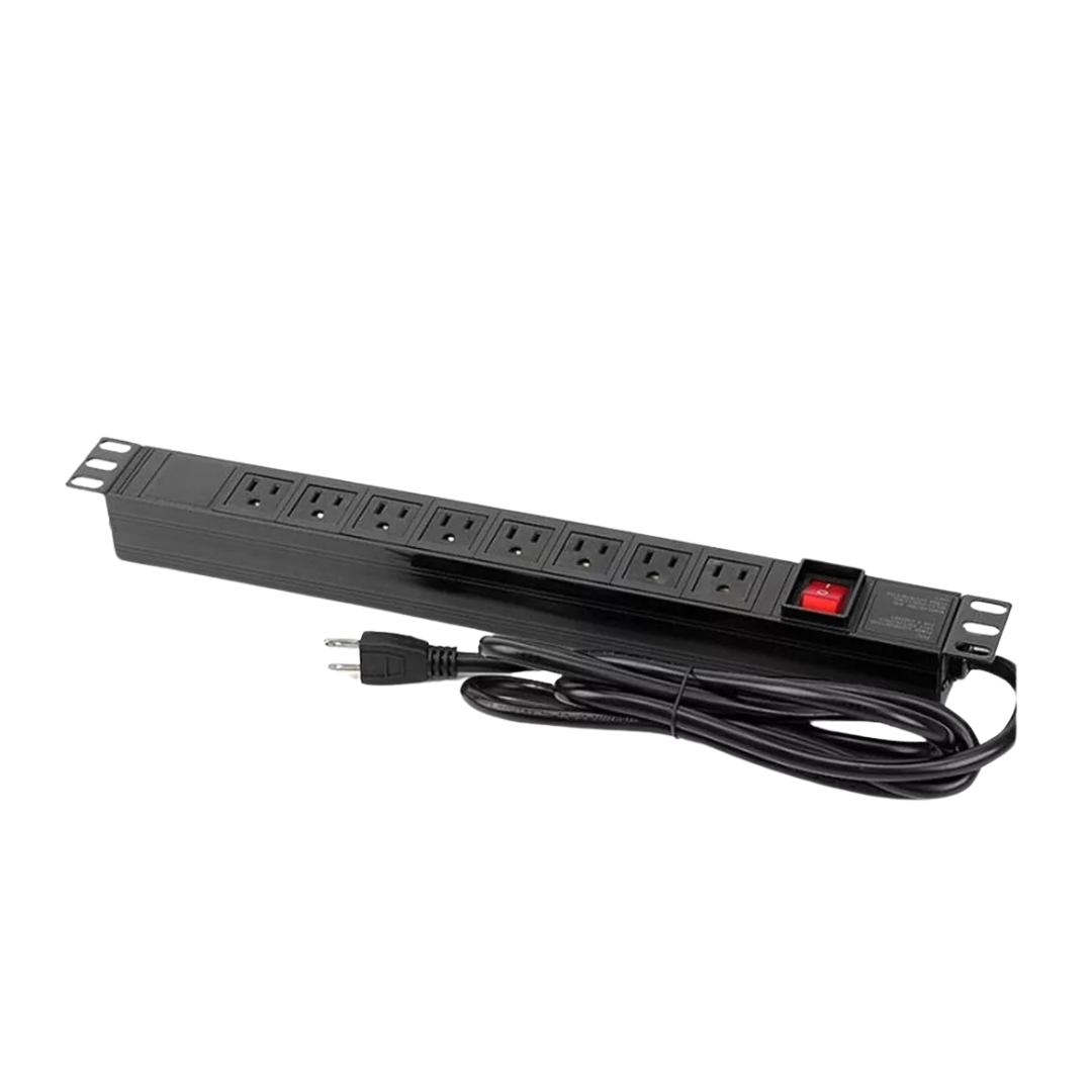 Regleta PDU de 8 Tomas para Rack, 15A, 110V